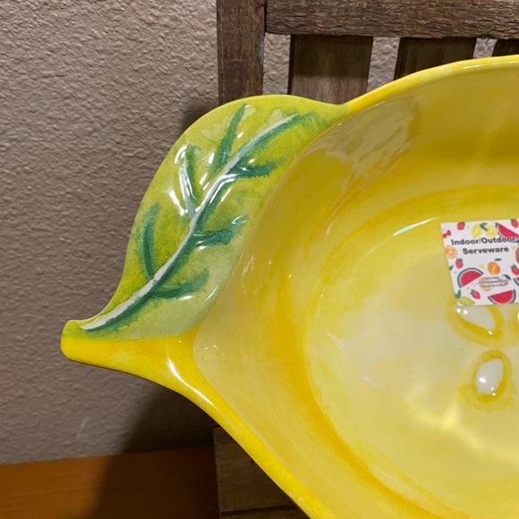 Farmhouse Lemon Serving Bowl, Melamine Lemon Shaped Serving Bowl, Lemon Bowl - Picture 11 of 13